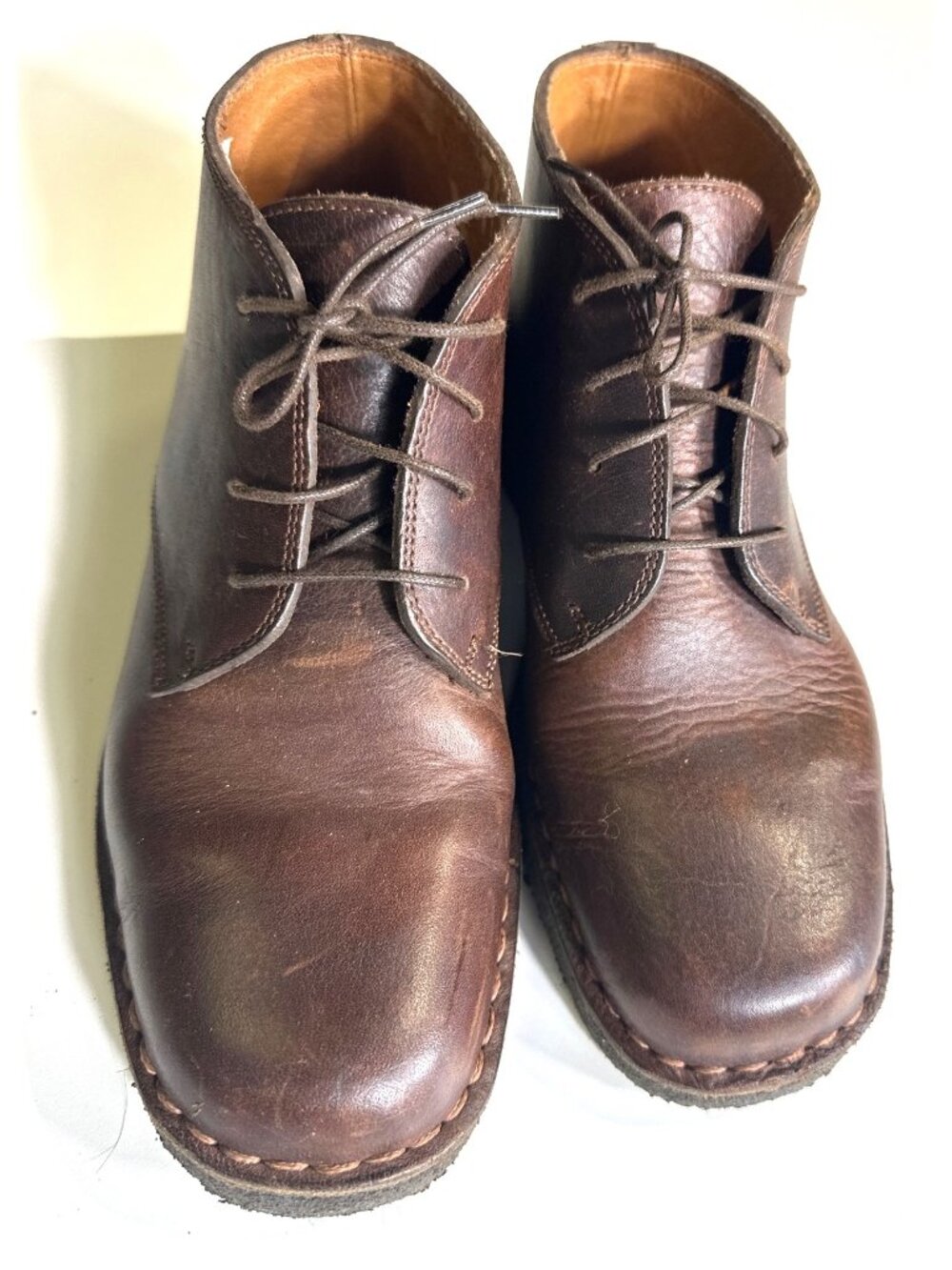 Timberland Mens Leather Chukka Boots Size 8M Brown Made In Italy